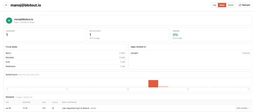 MCP Insights — User detail