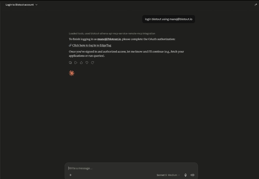 Login request in Claude Desktop
