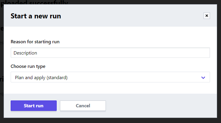 Start new run