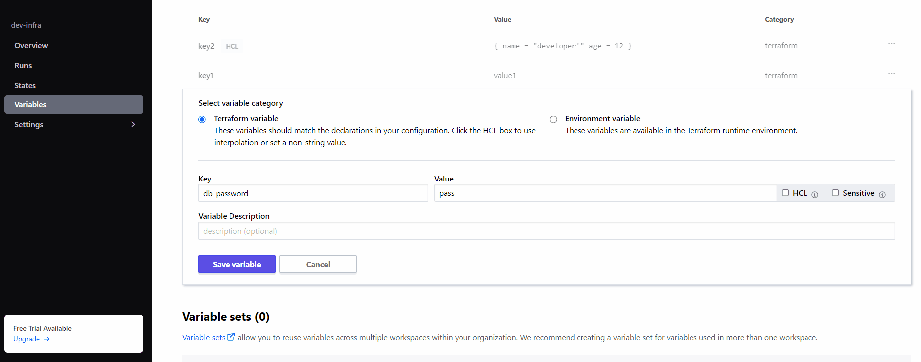 Create Sensitive Variables