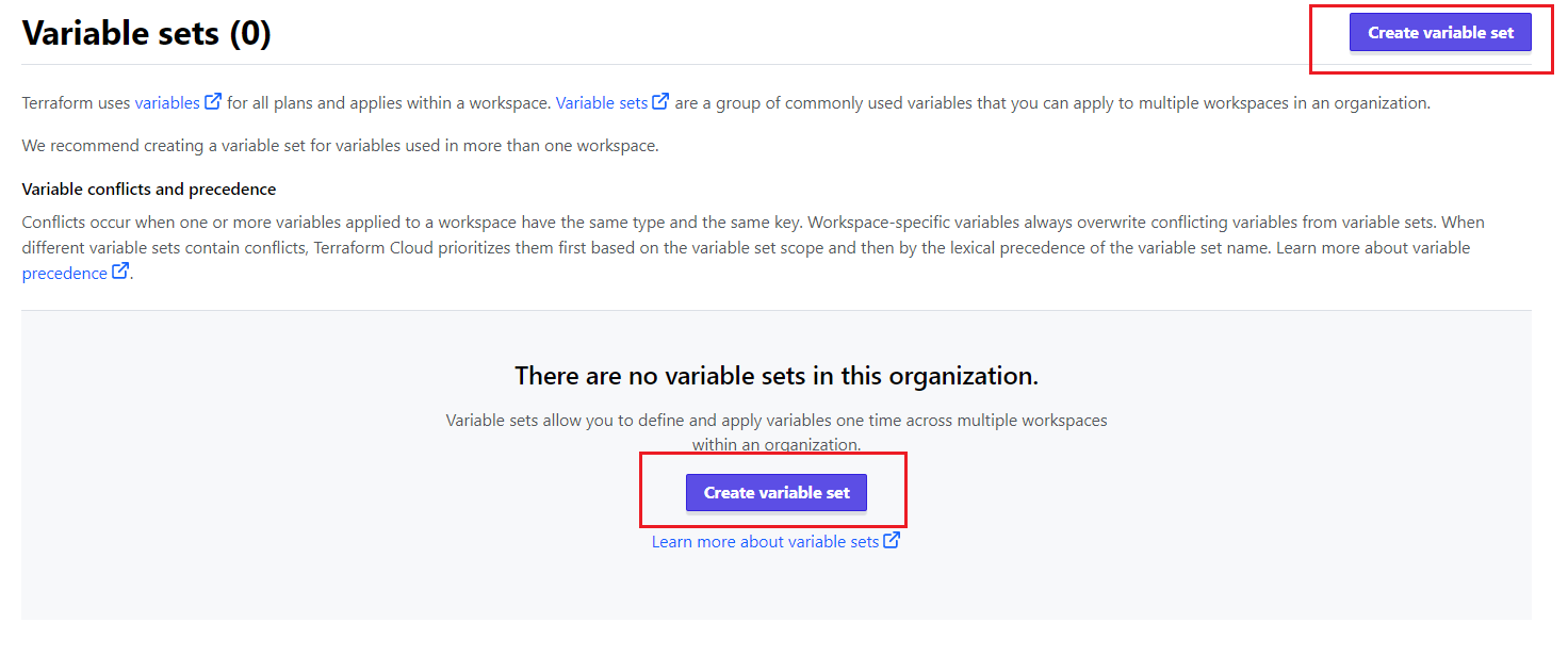 Create Variable Set