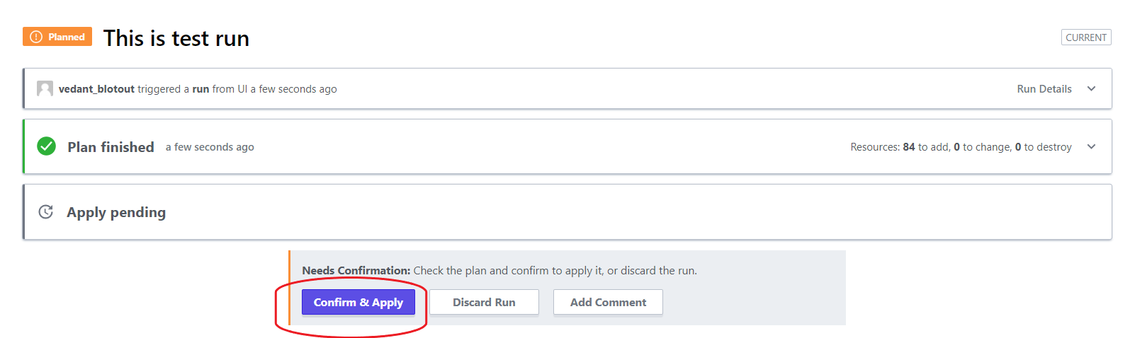Confirm & Apply